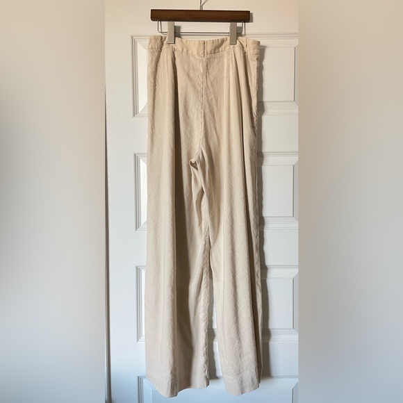 antonio melani linen blend tan high rise wide leg pants size 8 - Picture 3 of 5